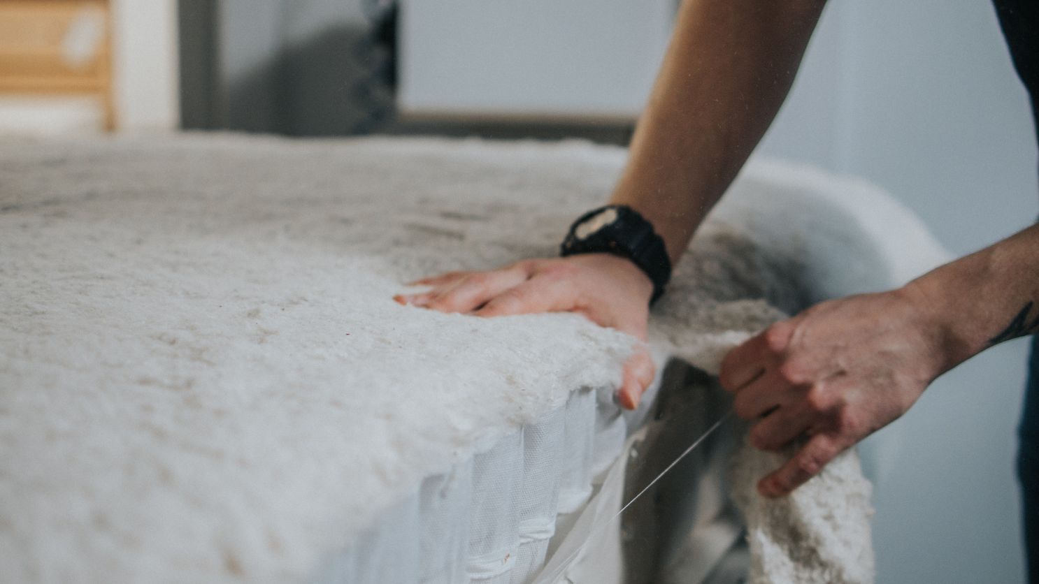 checking the firmness and feel of the mattress