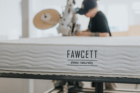 Binding an Organic Mattress on Tape Edge Machine